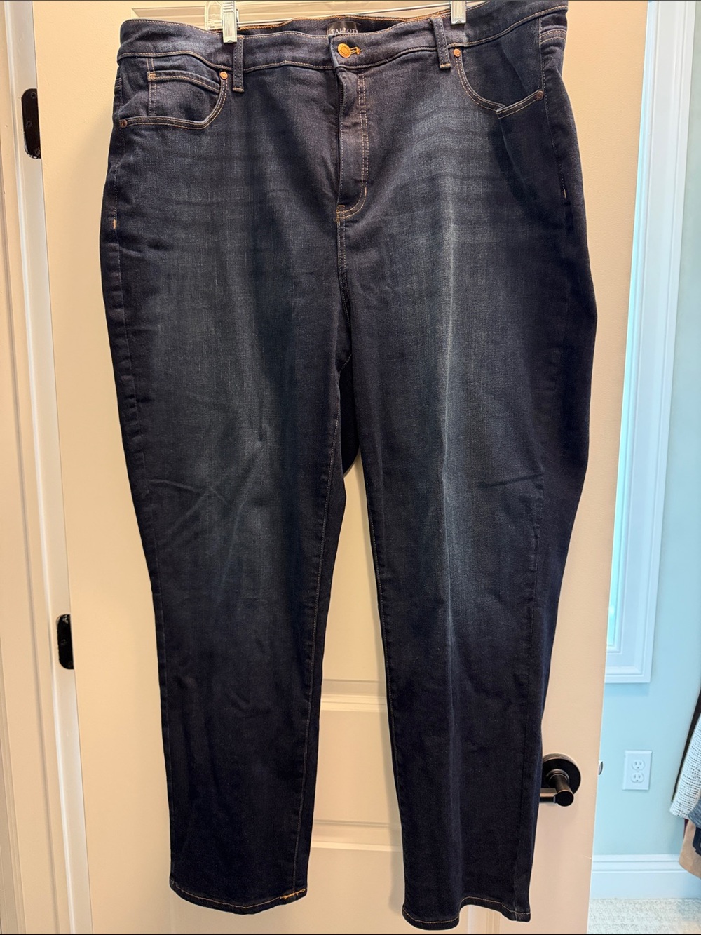 Talbots Women's Straight-Leg Dark Blue Jeans